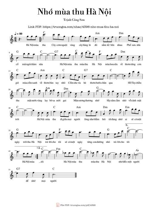 Nhớ mùa thu Hà Nội