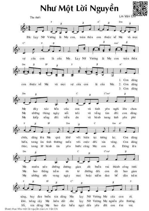 Sheet PDF of Như một lời nguyền