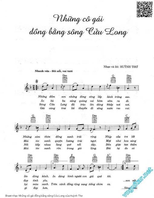 Sheet PDF of Những cô gái đồng bằng sông Cửu Long