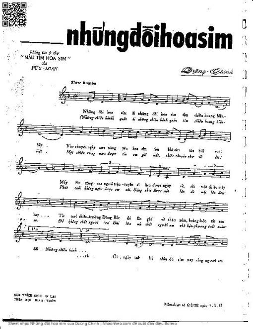 Sheet PDF of Những đồi hoa sim