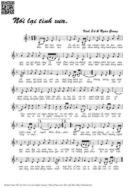 Sheet PDF of Nối lại tình xưa