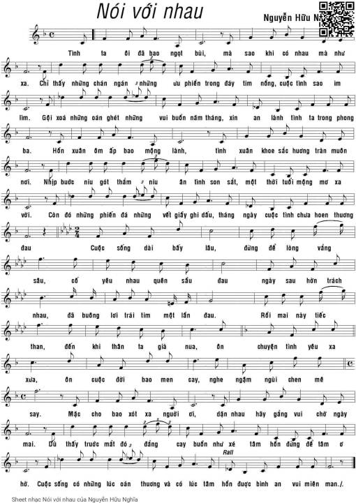 Sheet PDF of Nói với nhau