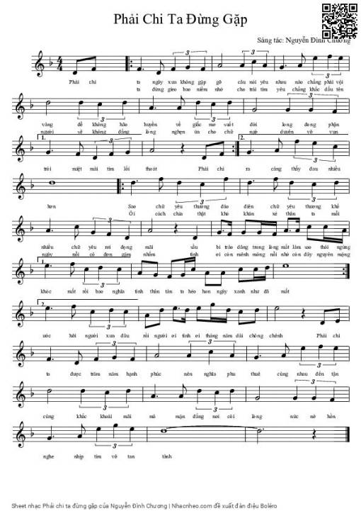 Sheet PDF of Phải chi ta đừng gặp