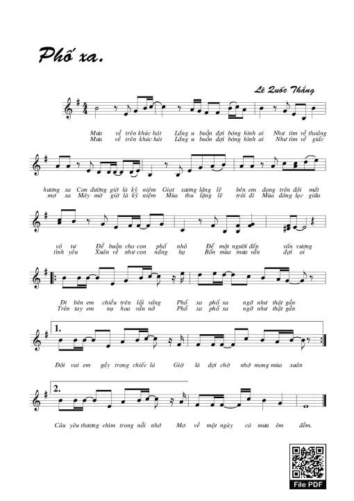 Phố xa - Lê Quốc Thắng