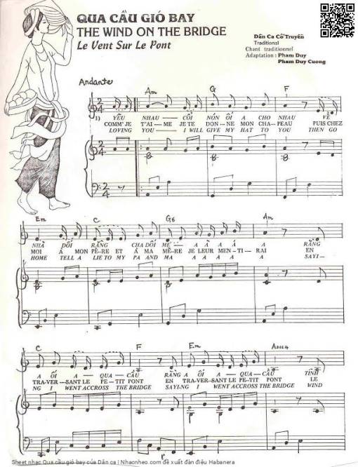 Sheet PDF of Qua cầu gió bay