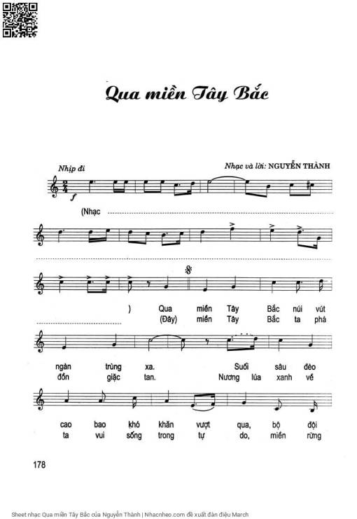Sheet PDF of Qua miền Tây Bắc