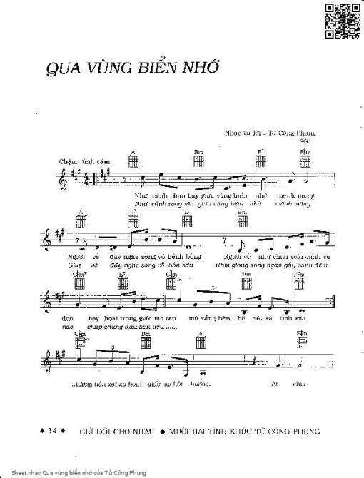 Sheet PDF of Qua vùng biển nhớ