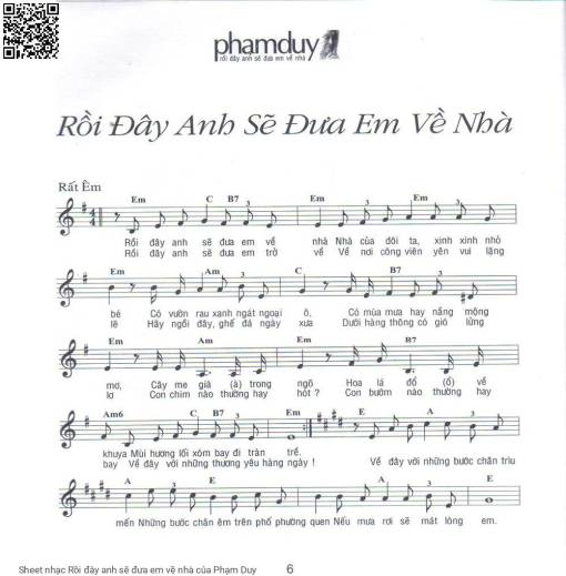 Sheet PDF of Rồi đây anh sẽ đưa em về nhà