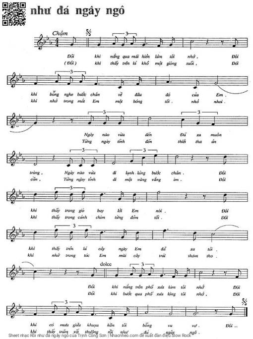 Sheet PDF of Rồi như đá ngây ngô