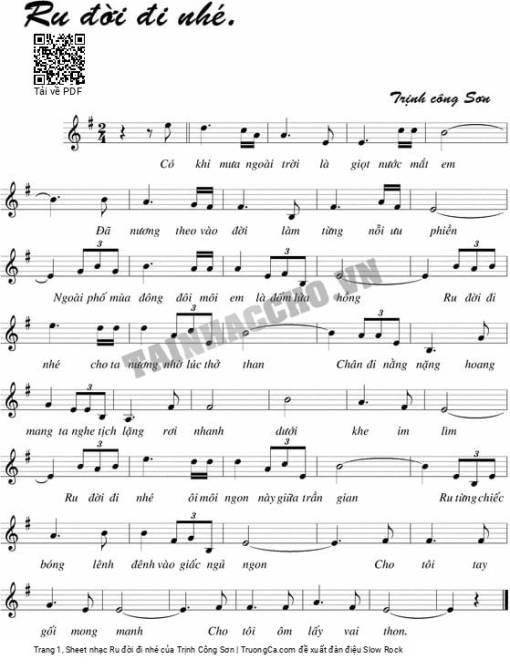 Ru đời đi nhé - Trịnh Công Sơn