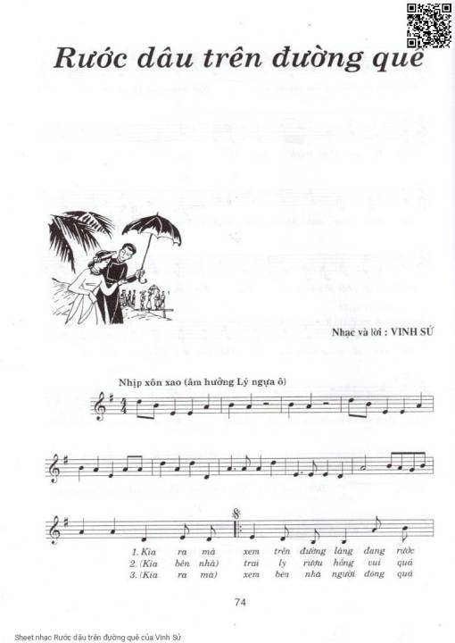 Sheet PDF of Rước dâu trên đường quê