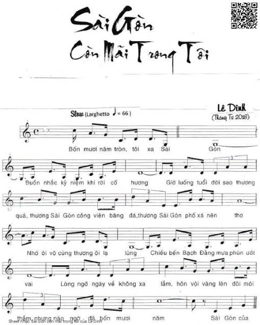 Sheet PDF of Sài Gòn còn mãi trong tôi