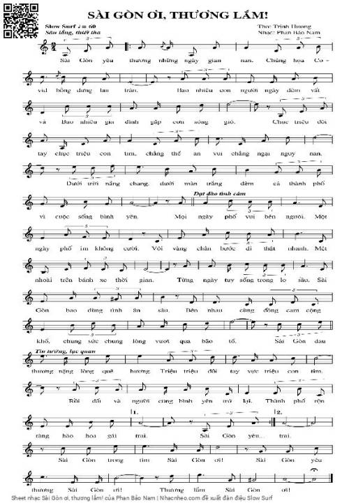 Sheet PDF of Sài Gòn ơi, thương lắm!