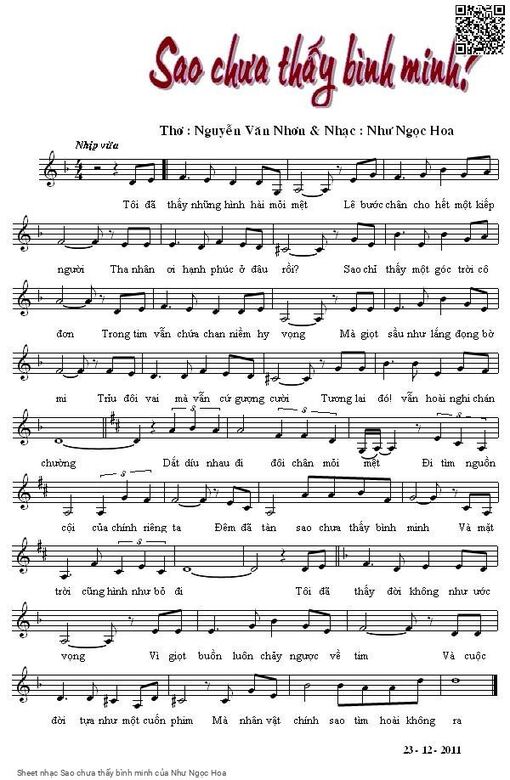 Sao chưa thấy bình minh