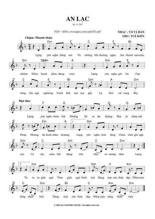 An lạc - Võ Tá Hân