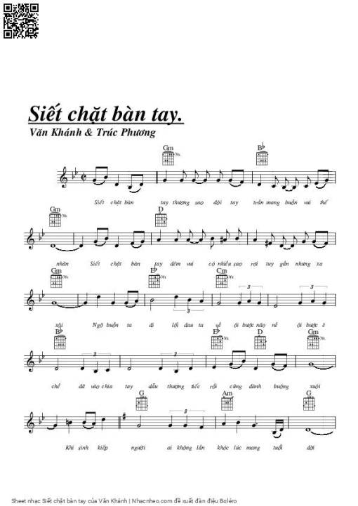 Sheet PDF of Siết chặt bàn tay