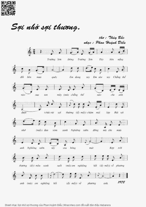 Sheet PDF of Sợi nhớ sợi thương