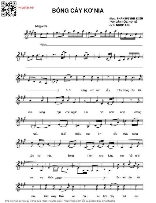 Sheet PDF of Bóng cây kơnia