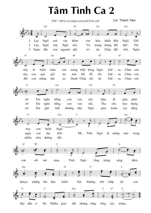 Tâm tình ca 2 - Lm. Thành Tâm