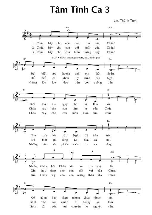 Tâm tình ca 3 - Lm. Thành Tâm