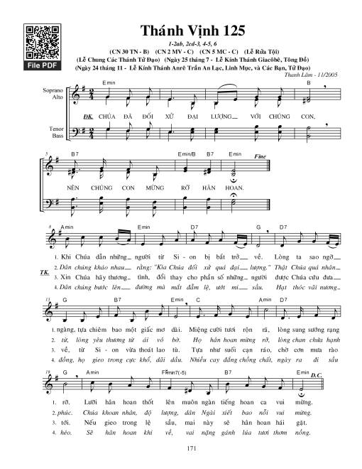 Thánh vịnh 125 - Thanh Lâm