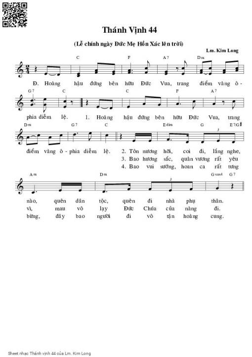 Thánh vịnh 44 - Lm. Kim Long