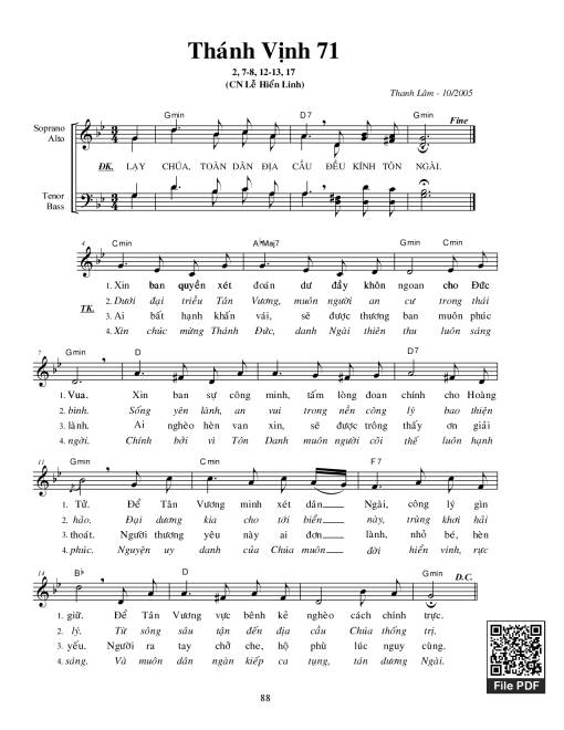 Thánh vịnh 71 - Thanh Lâm