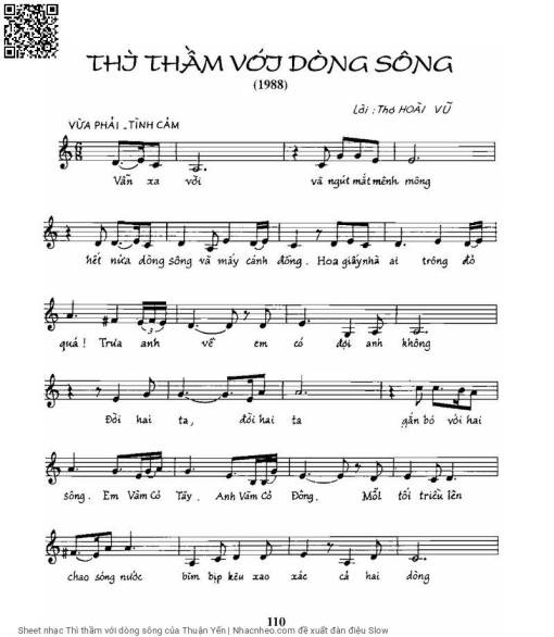 Sheet PDF of Thì thầm với dòng sông