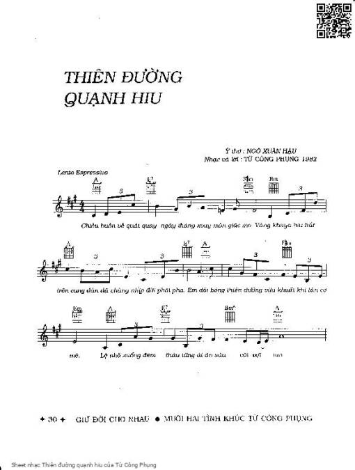 Sheet PDF of Thiên đường quạnh hiu