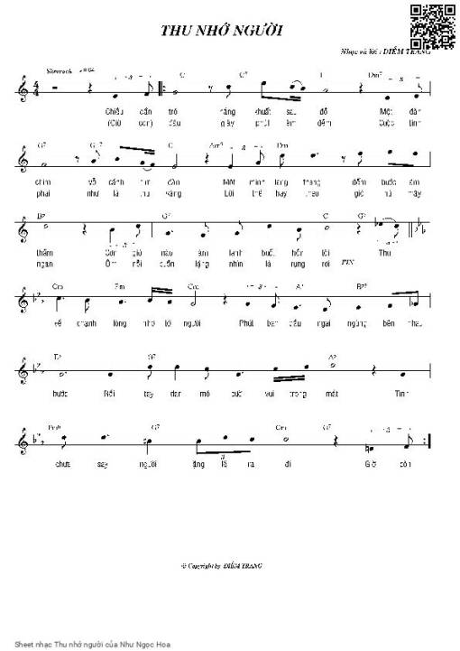 Sheet PDF of Thu nhớ người