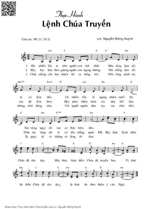 Thực hành lệnh Chúa truyền