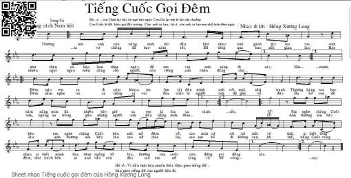 Sheet PDF of Tiếng cuốc gọi đêm