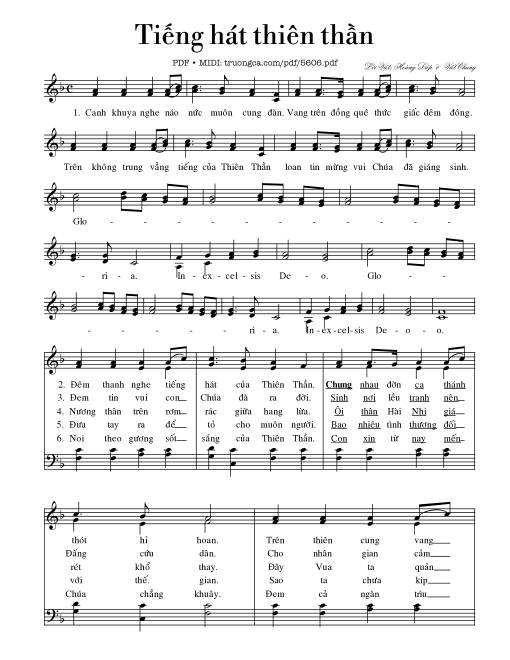 Sheet PDF of Tiếng hát thiên thần