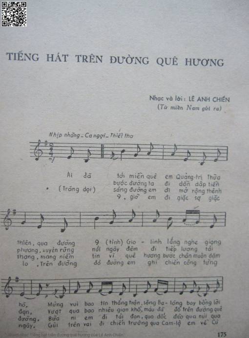 Sheet PDF of Tiếng hát trên đường quê hương