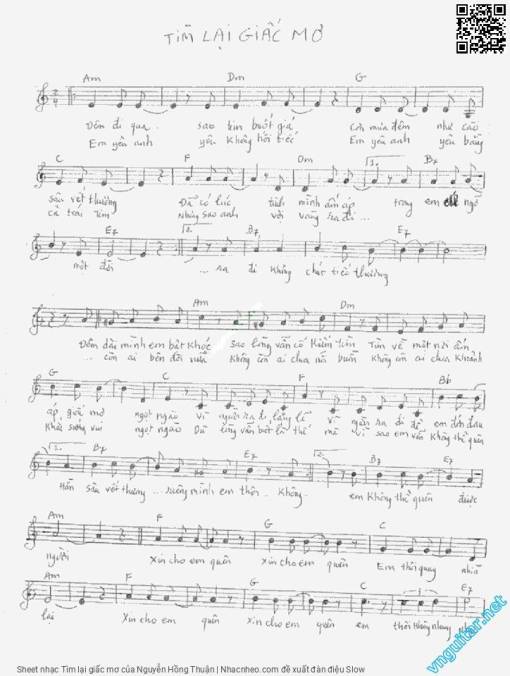 Sheet PDF of Tìm lại giấc mơ