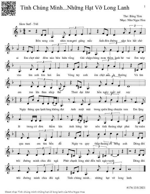 Sheet PDF of Tình chúng mình những hạt vỡ long lanh