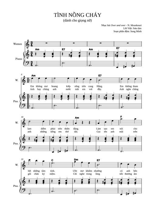 Tình nồng cháy (Over and over - Roule S'en Roule - đệm giọng nữ)