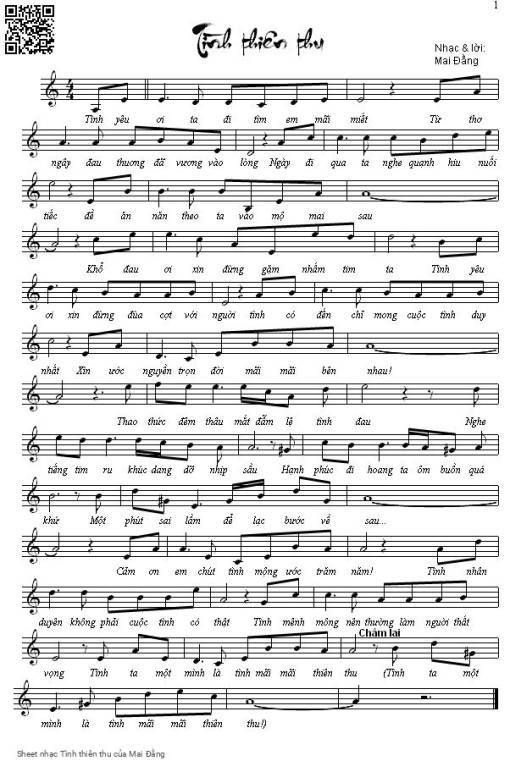 Tình thiên thu - Mai Đằng