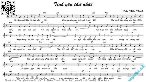 Sheet PDF of Tình yêu thứ nhất