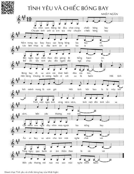 Sheet PDF of Tình yêu và chiếc bóng bay