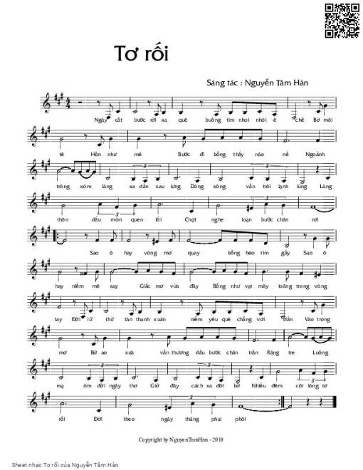 Sheet PDF of Tơ rối - Nguyễn Tâm Hàn