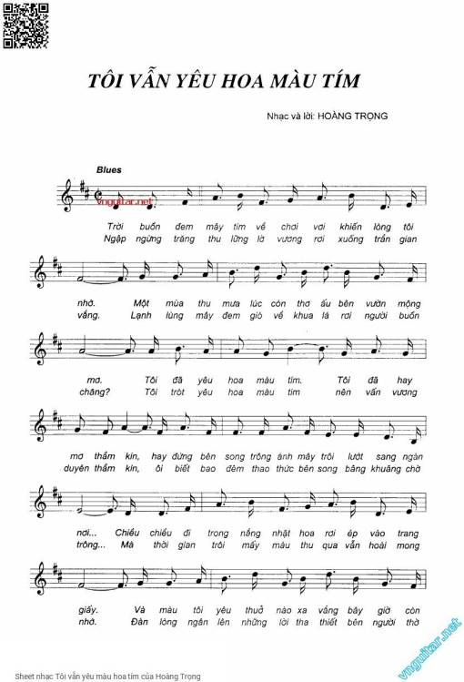 Sheet PDF of Tôi vẫn yêu màu hoa tím