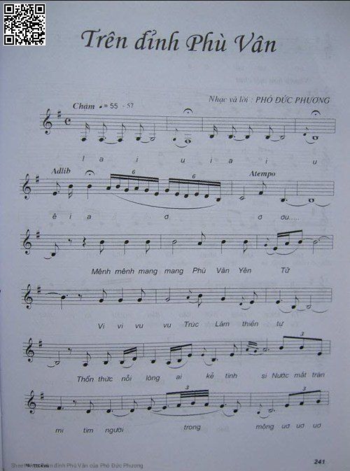 Sheet PDF of Trên đỉnh Phù Vân