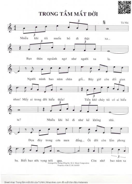 Sheet PDF of Trong tầm mắt đời