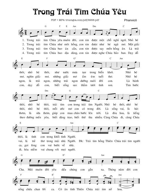 Trong trái tim Chúa yêu
