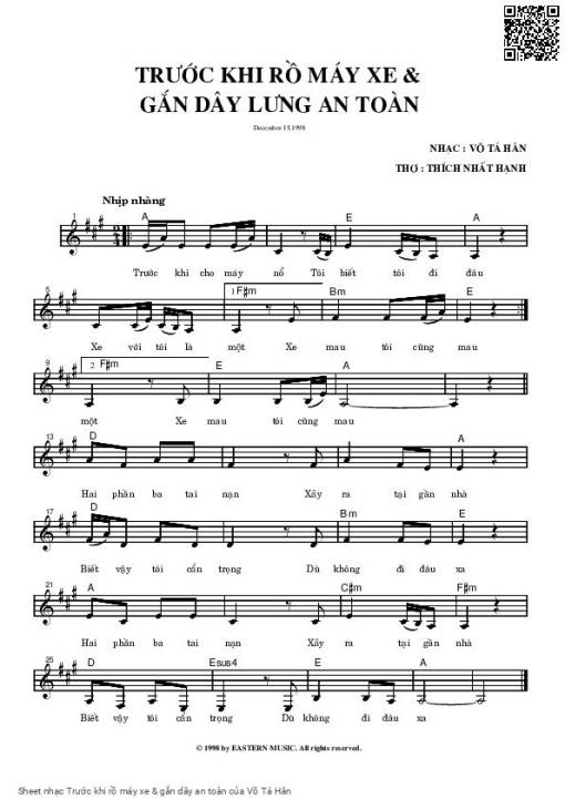 Sheet PDF of Trước khi rồ máy xe & gắn dây an toàn