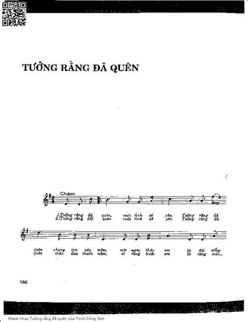 Sheet PDF of Tưởng rằng đã quên