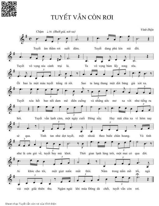 Sheet PDF of Tuyết vẫn còn rơi