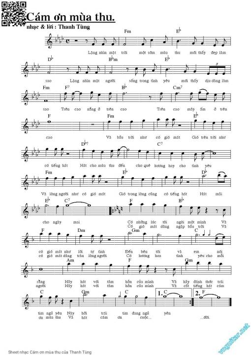 Cám ơn mùa thu - Thanh Tùng