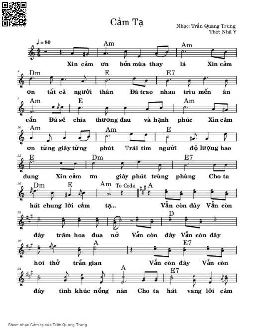 Cảm tạ - Trần Quang Trung